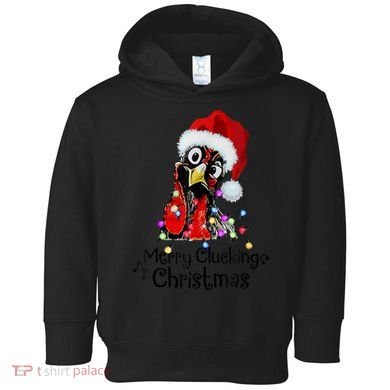 Chicken Merry Clucking Christmas Santa Funny Xmas Toddler Hoodie