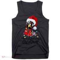 Chicken Merry Clucking Christmas Santa Funny Xmas Tank Top thumb 0