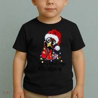 Chicken Merry Clucking Christmas Santa Funny Xmas Toddler T-Shirt thumb 2