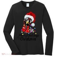 Chicken Merry Clucking Christmas Santa Funny Xmas Women's Long Sleeve Shirt thumb 0