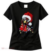 Chicken Merry Clucking Christmas Santa Funny Xmas Women's T-Shirt thumb 0