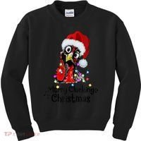 Chicken Merry Clucking Christmas Santa Funny Xmas Kids Sweatshirt thumb 0