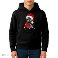 Chicken Merry Clucking Christmas Santa Funny Xmas Kids Hoodie thumb 4