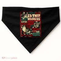 Catnip Madness Cute Kitten Cat Lover Gift For Cat Owners USA-Made Doggie Bandana thumb 0