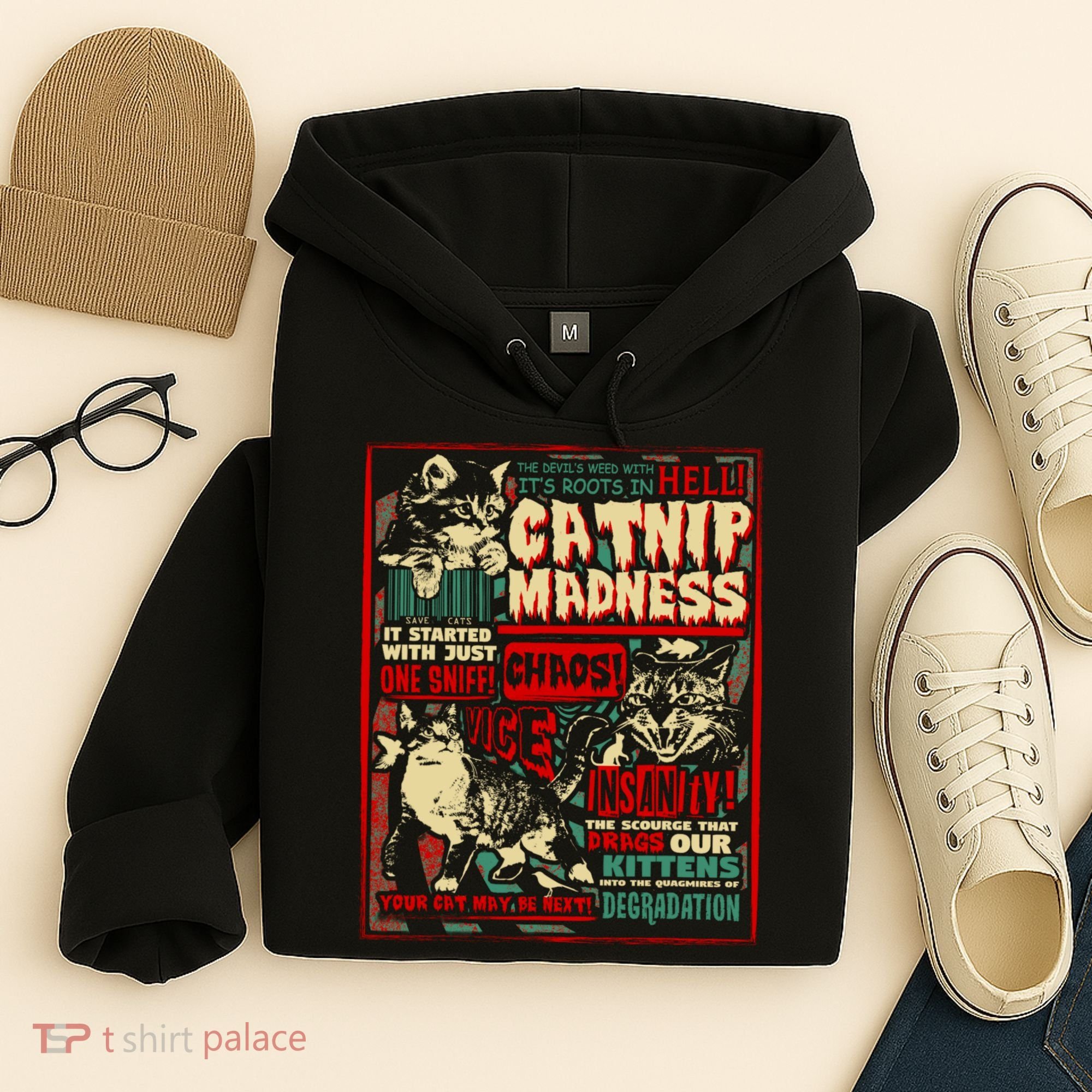 Catnip Madness Cute Kitten Cat Lover Gift For Cat Owners Hoodie