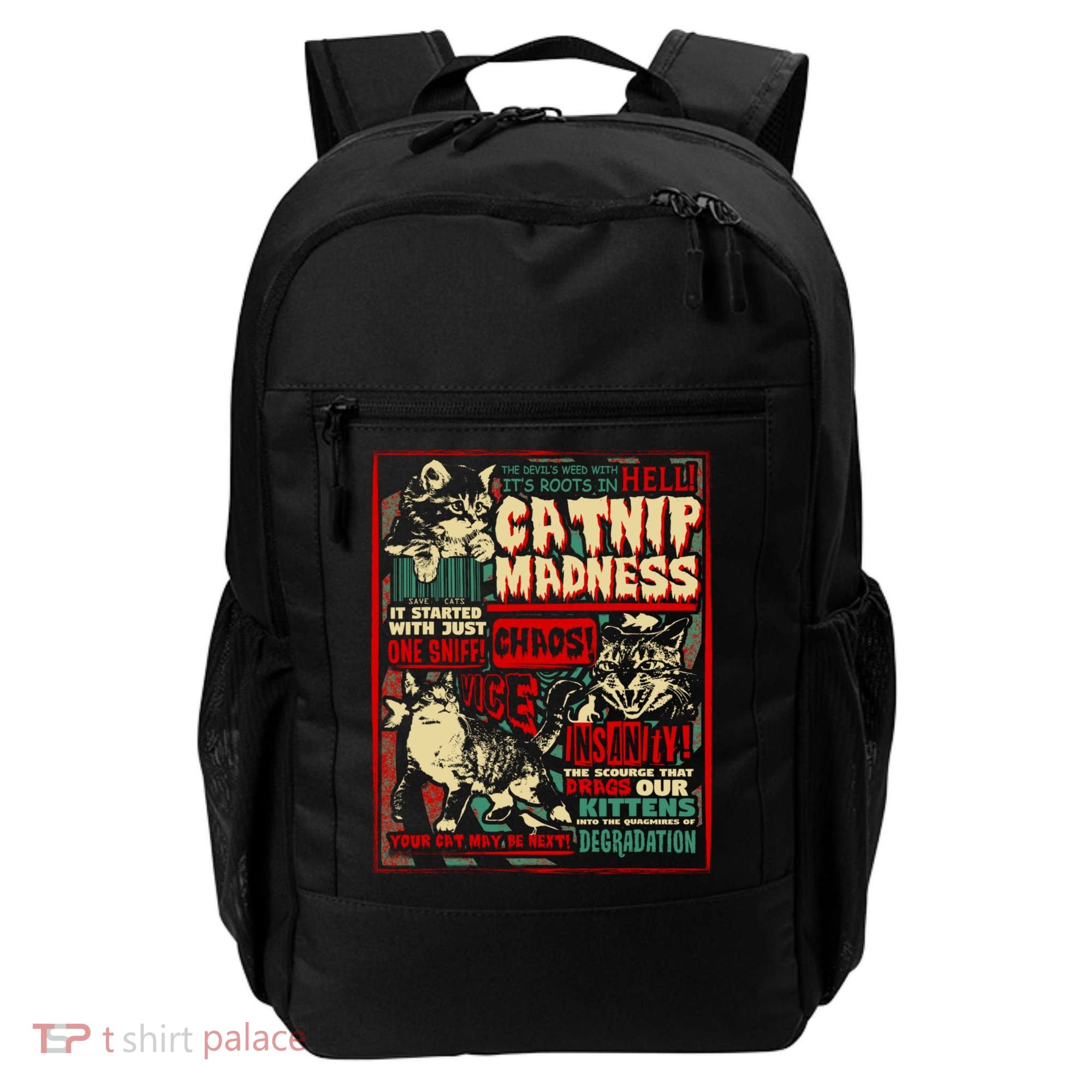 Catnip Madness Cute Kitten Cat Lover Gift For Cat Owners Backpack