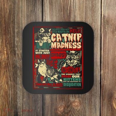 Catnip Madness Cute Kitten Cat Lover Gift For Cat Owners Coaster
