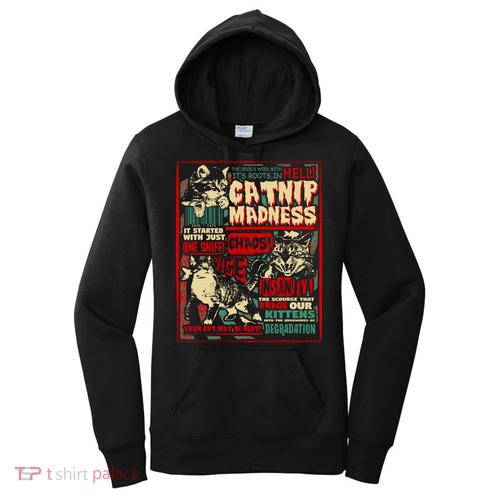 Catnip Madness Cute Kitten Cat Lover Gift For Cat Owners Women's Hoodie