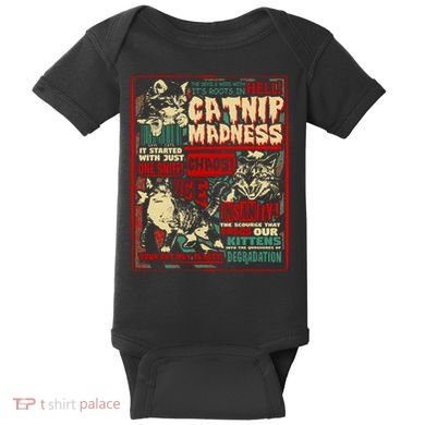 Catnip Madness Cute Kitten Cat Lover Gift For Cat Owners Baby Bodysuit