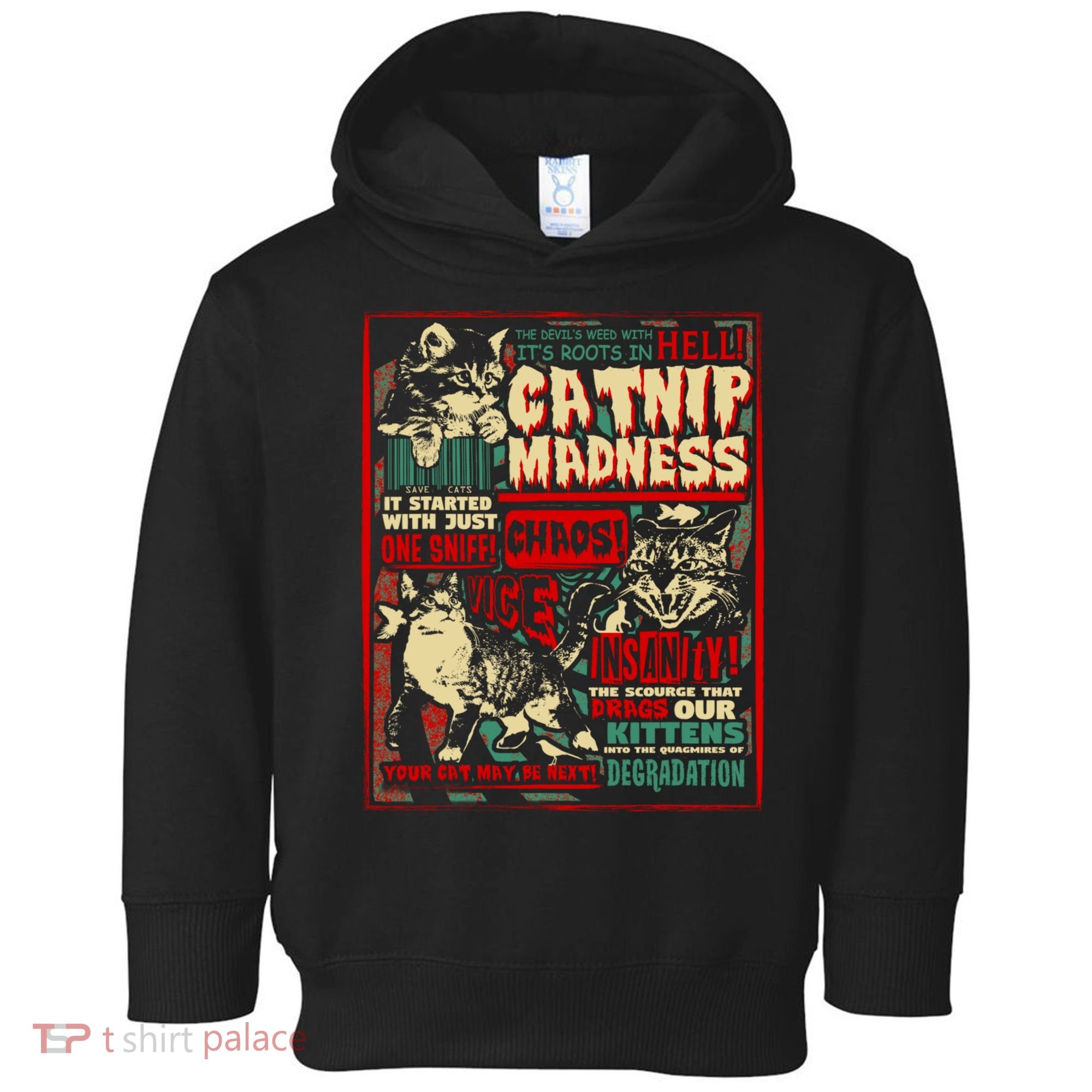 Catnip Madness Cute Kitten Cat Lover Gift For Cat Owners Toddler Hoodie
