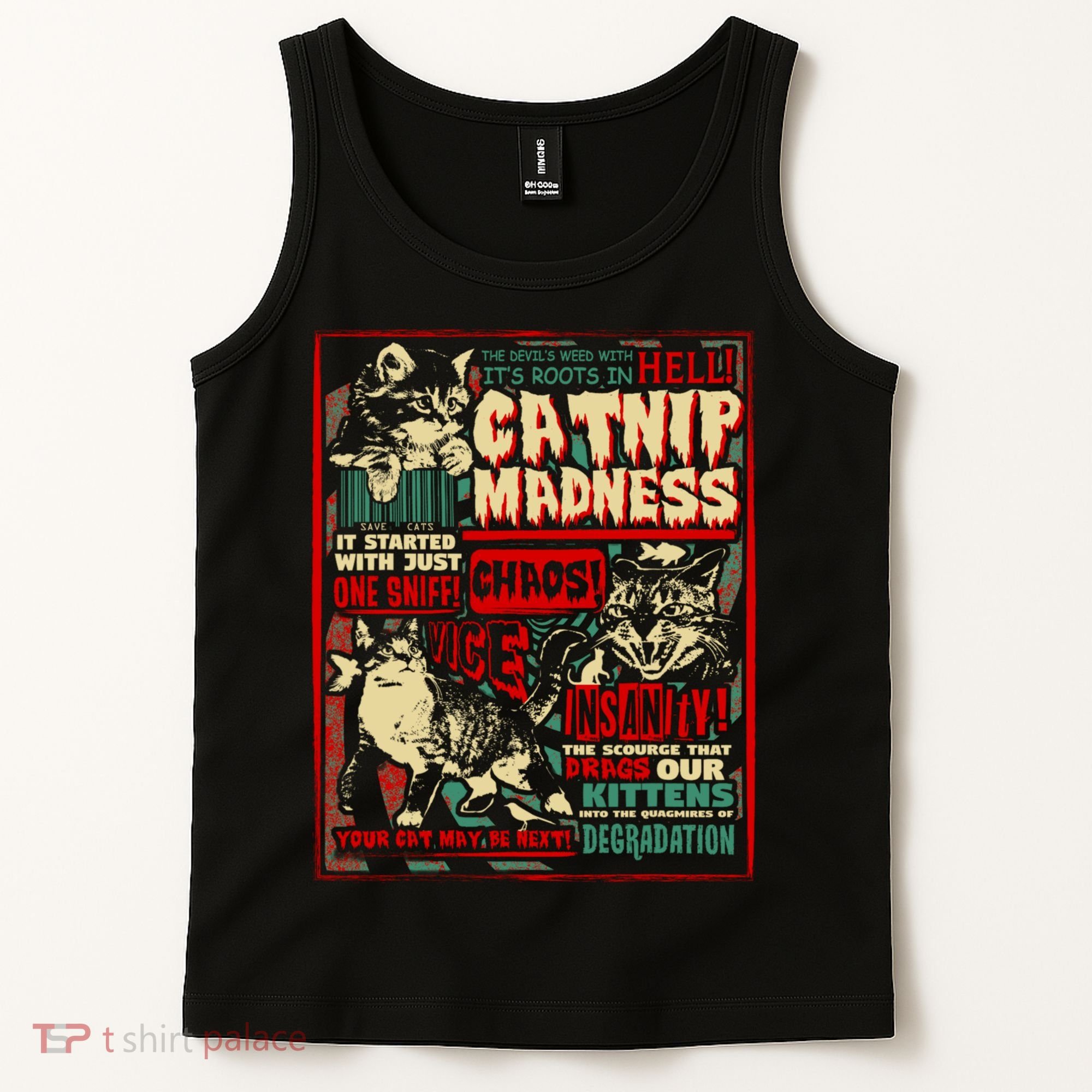 Catnip Madness Cute Kitten Cat Lover Gift For Cat Owners Tank Top