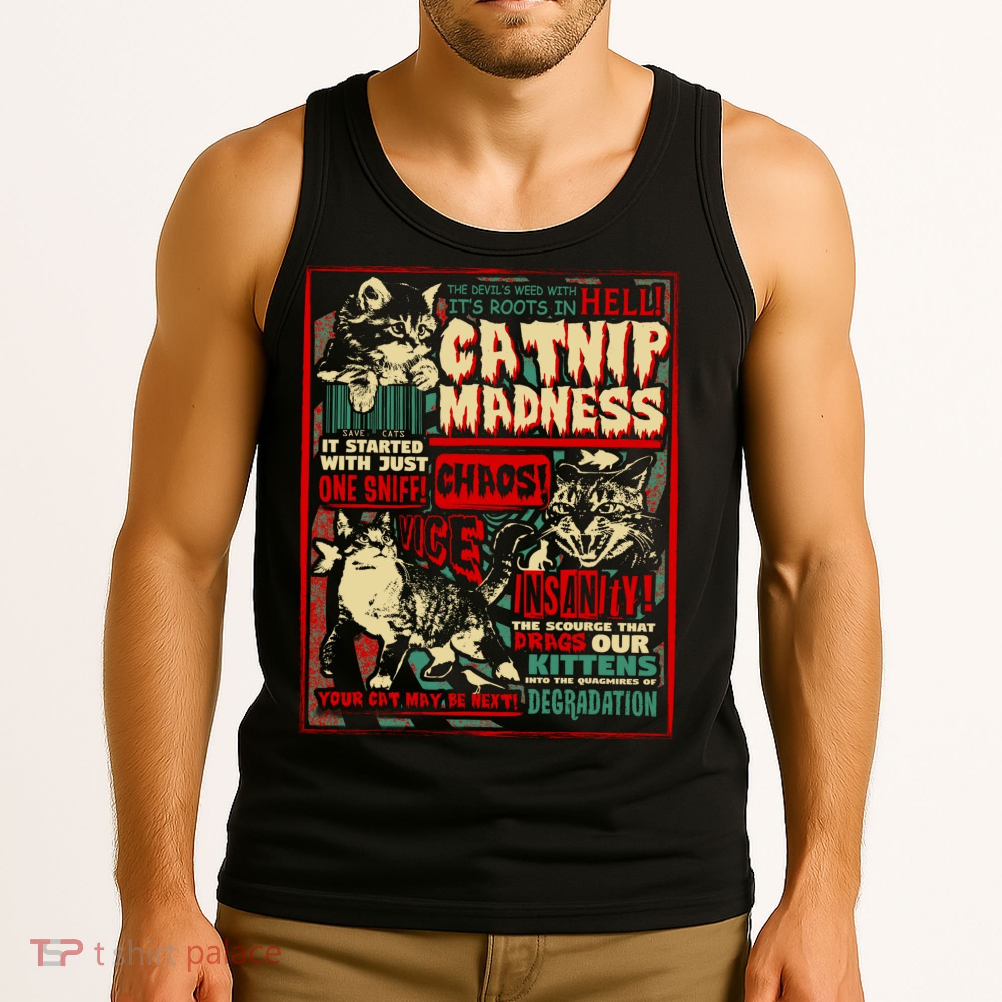 Catnip Madness Cute Kitten Cat Lover Gift For Cat Owners Tank Top