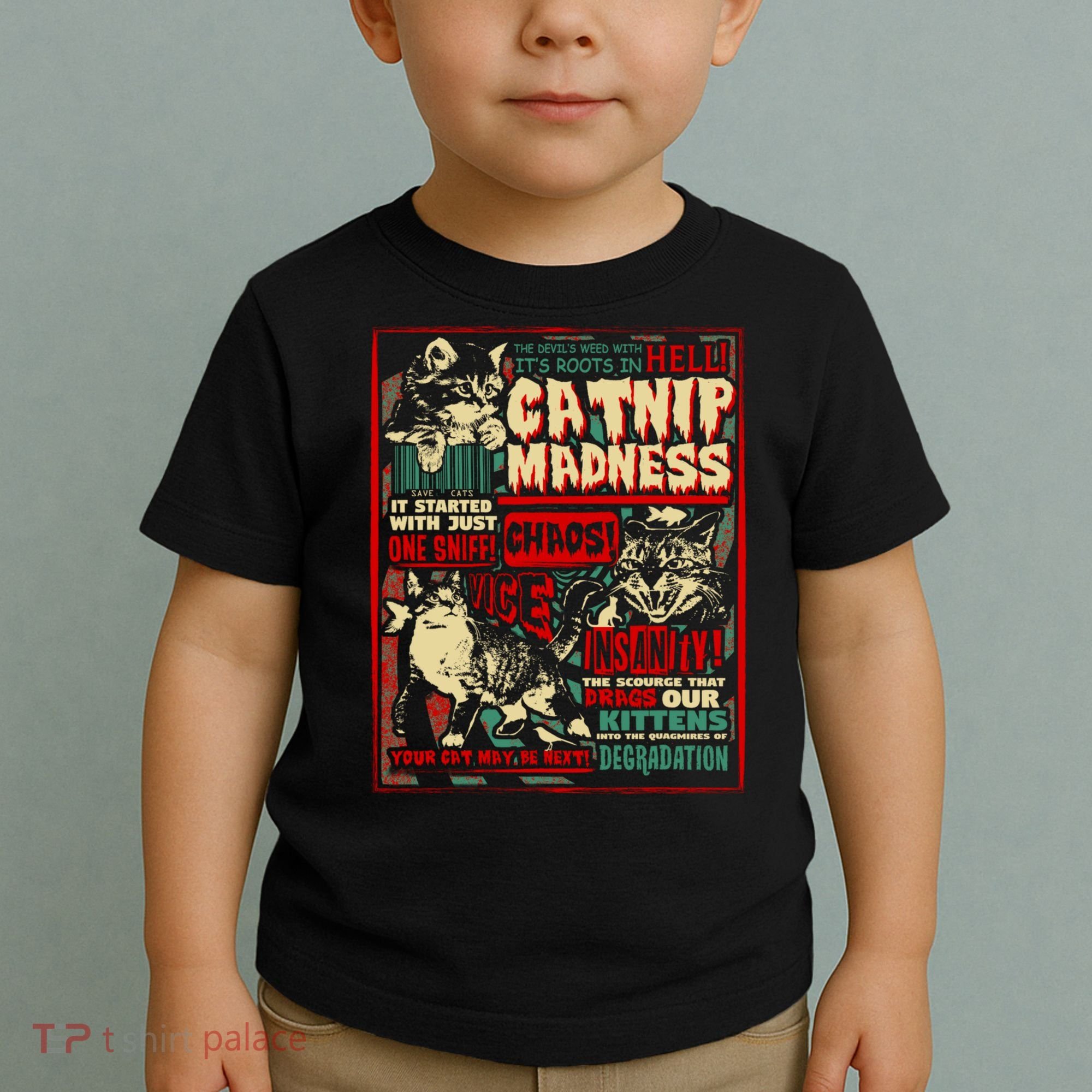 Catnip Madness Cute Kitten Cat Lover Gift For Cat Owners Toddler T-Shirt