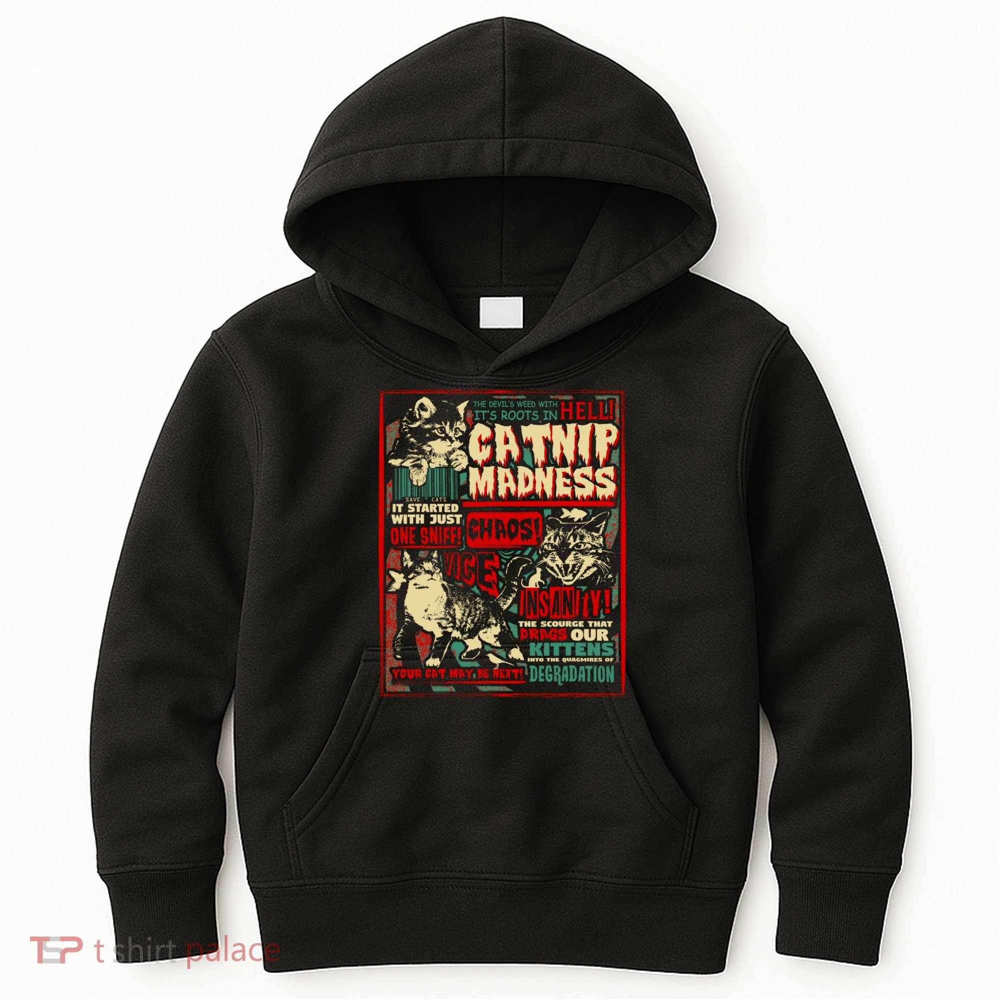 Catnip Madness Cute Kitten Cat Lover Gift For Cat Owners Kids Hoodie