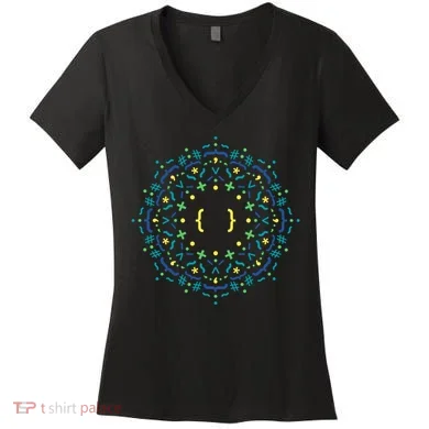 Code Mandala Css Women's V-Neck T-Shirt