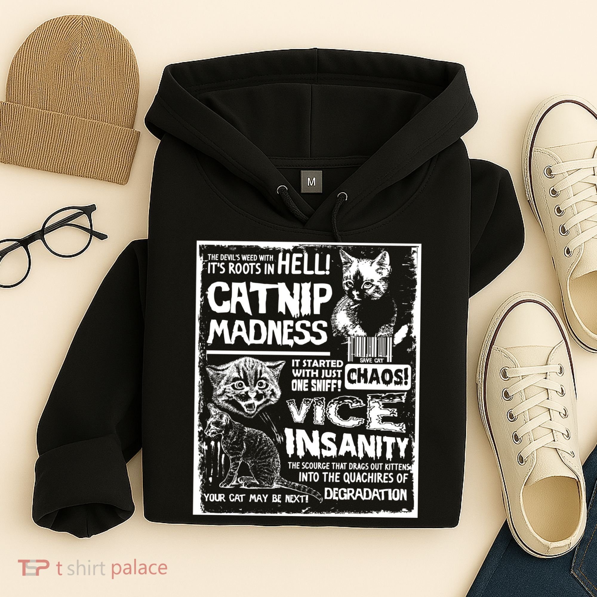 Catnip Madness Cute Kitten Cat Lover Gift For Cat Owners Hoodie