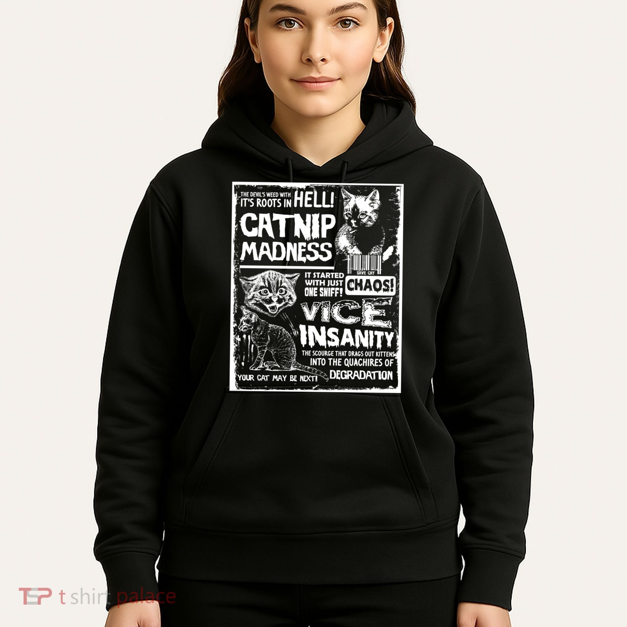 Catnip Madness Cute Kitten Cat Lover Gift For Cat Owners Hoodie