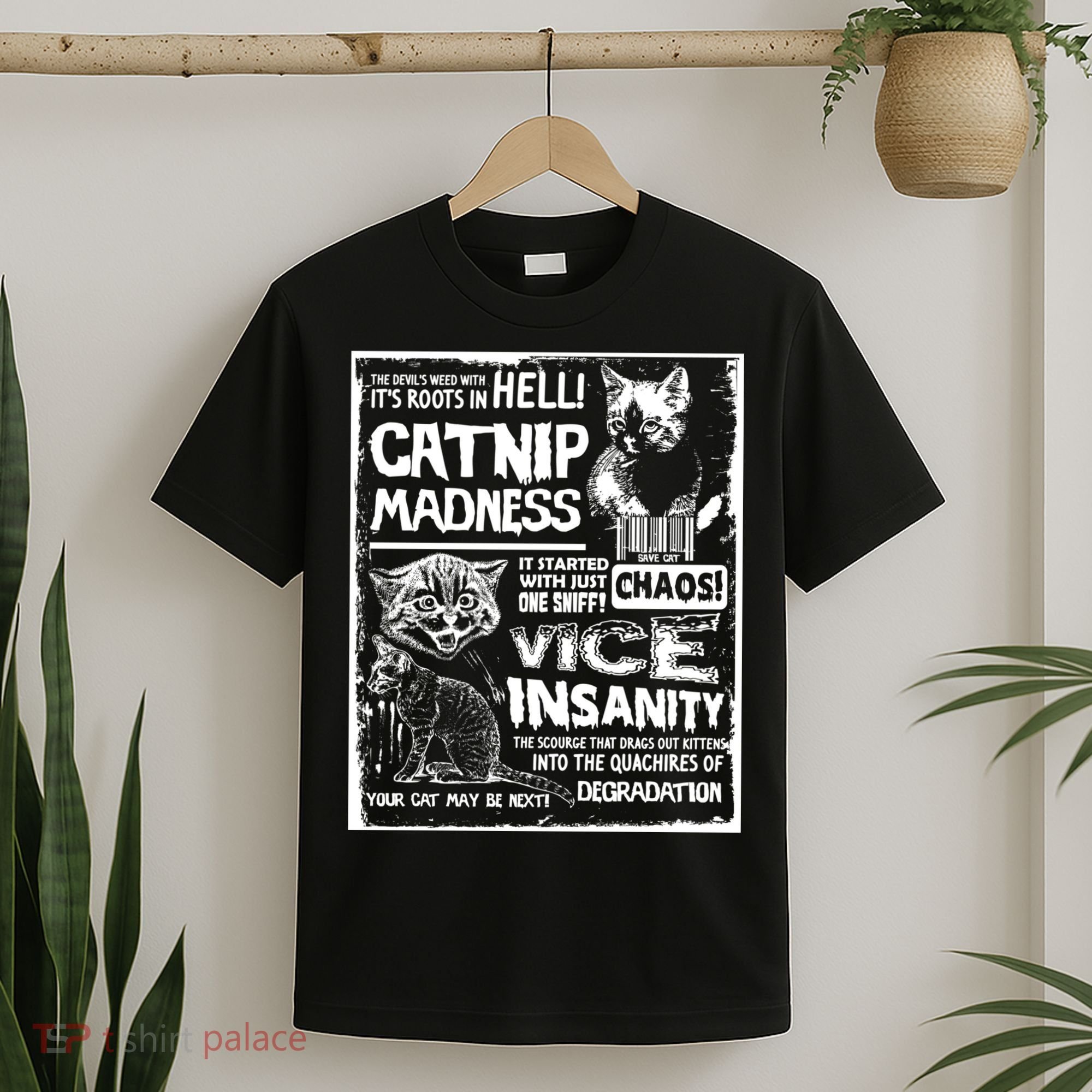 Catnip Madness Cute Kitten Cat Lover Gift For Cat Owners T-Shirt