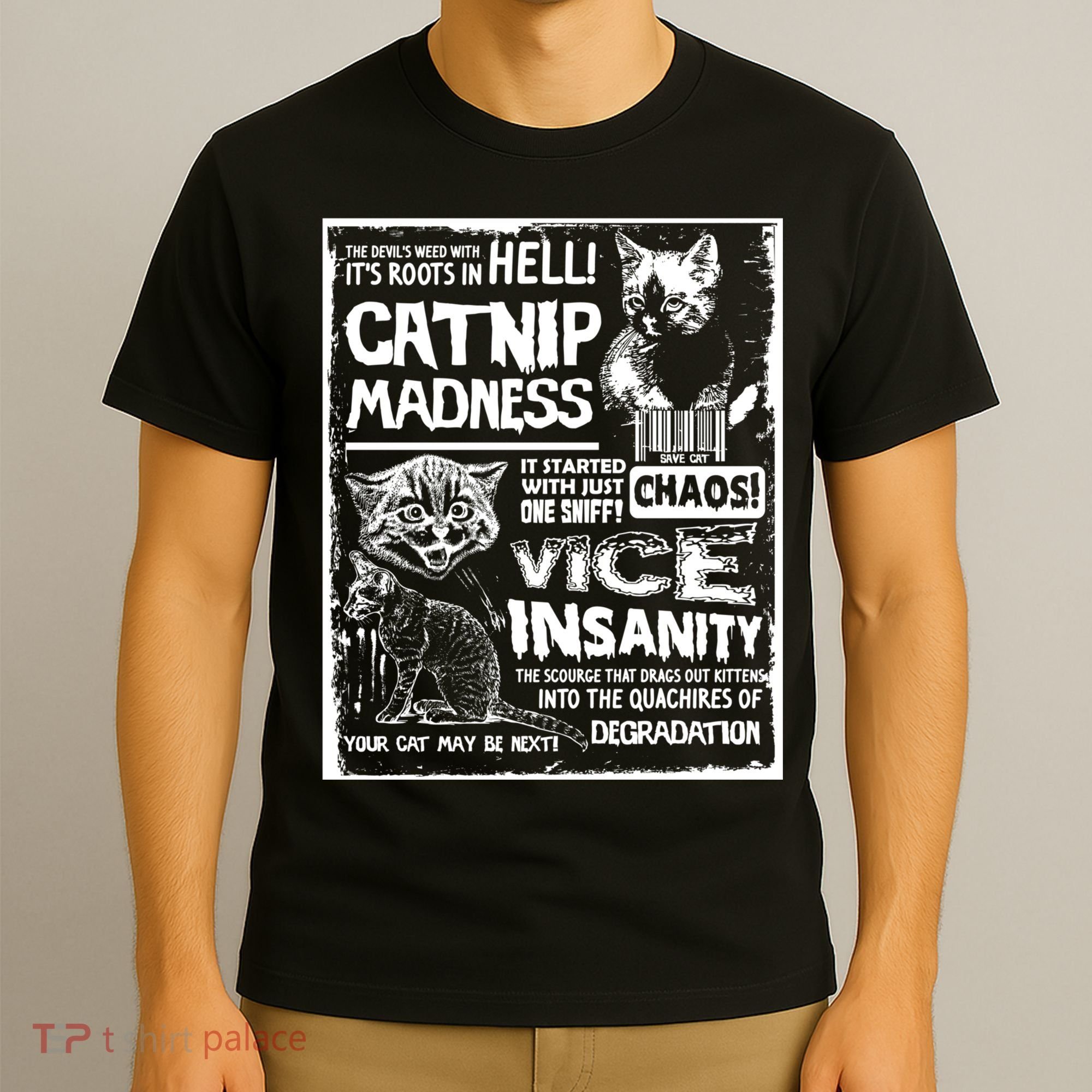 Catnip Madness Cute Kitten Cat Lover Gift For Cat Owners T-Shirt