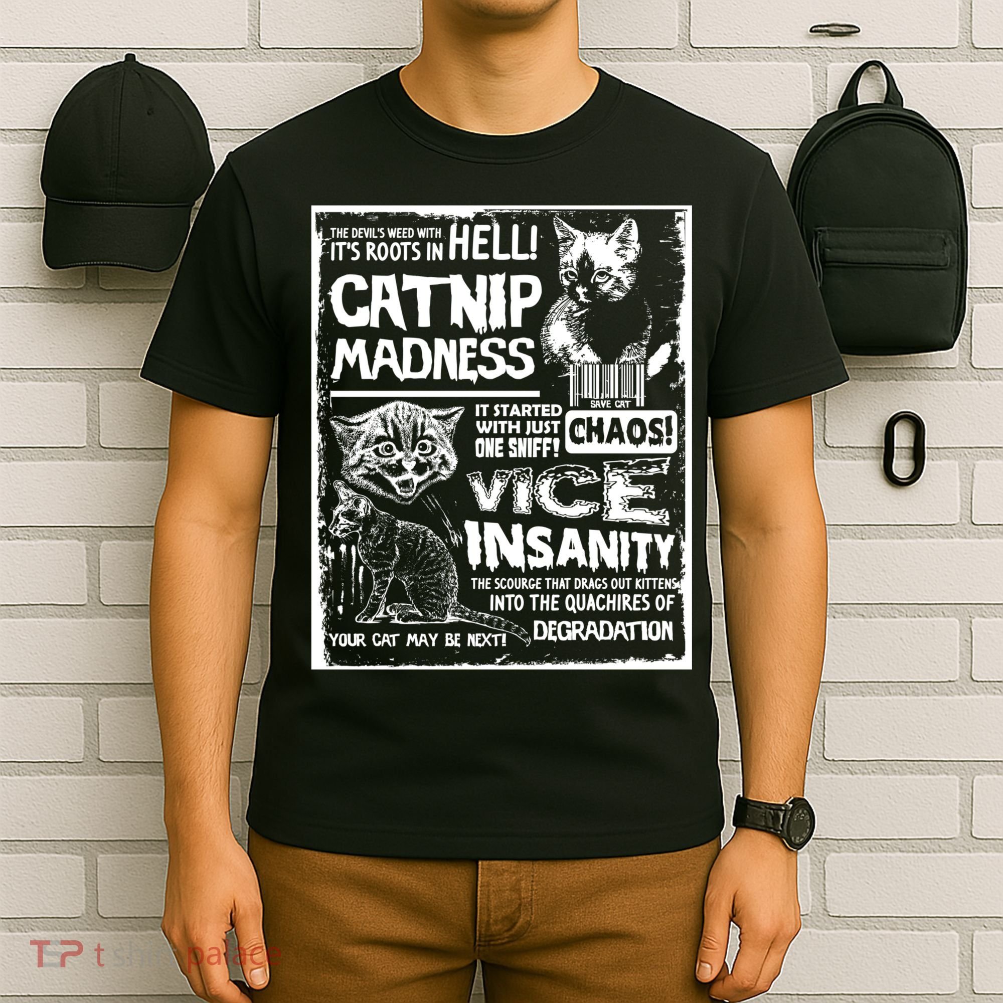 Catnip Madness Cute Kitten Cat Lover Gift For Cat Owners T-Shirt