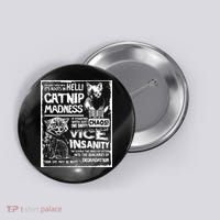 Catnip Madness Cute Kitten Cat Lover Gift For Cat Owners Button thumb 0