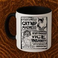 Catnip Madness Cute Kitten Cat Lover Gift For Cat Owners Coffee Mug thumb 2