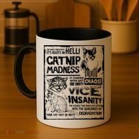 Catnip Madness Cute Kitten Cat Lover Gift For Cat Owners Coffee Mug thumb 4