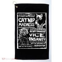 Catnip Madness Cute Kitten Cat Lover Gift For Cat Owners Golf Towel thumb 0