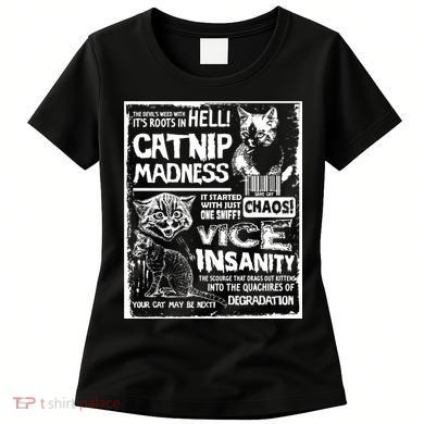 Catnip Madness Cute Kitten Cat Lover Gift For Cat Owners Women's T-Shirt