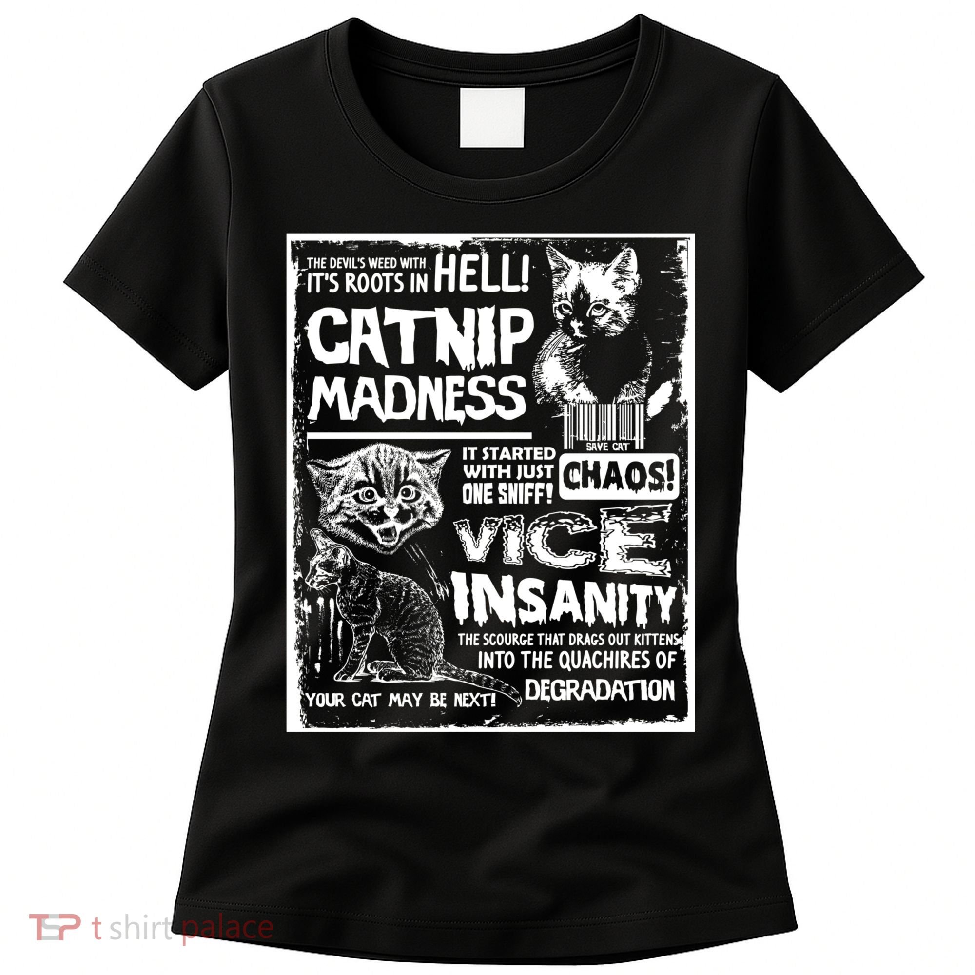 Catnip Madness Cute Kitten Cat Lover Gift For Cat Owners Women's T-Shirt