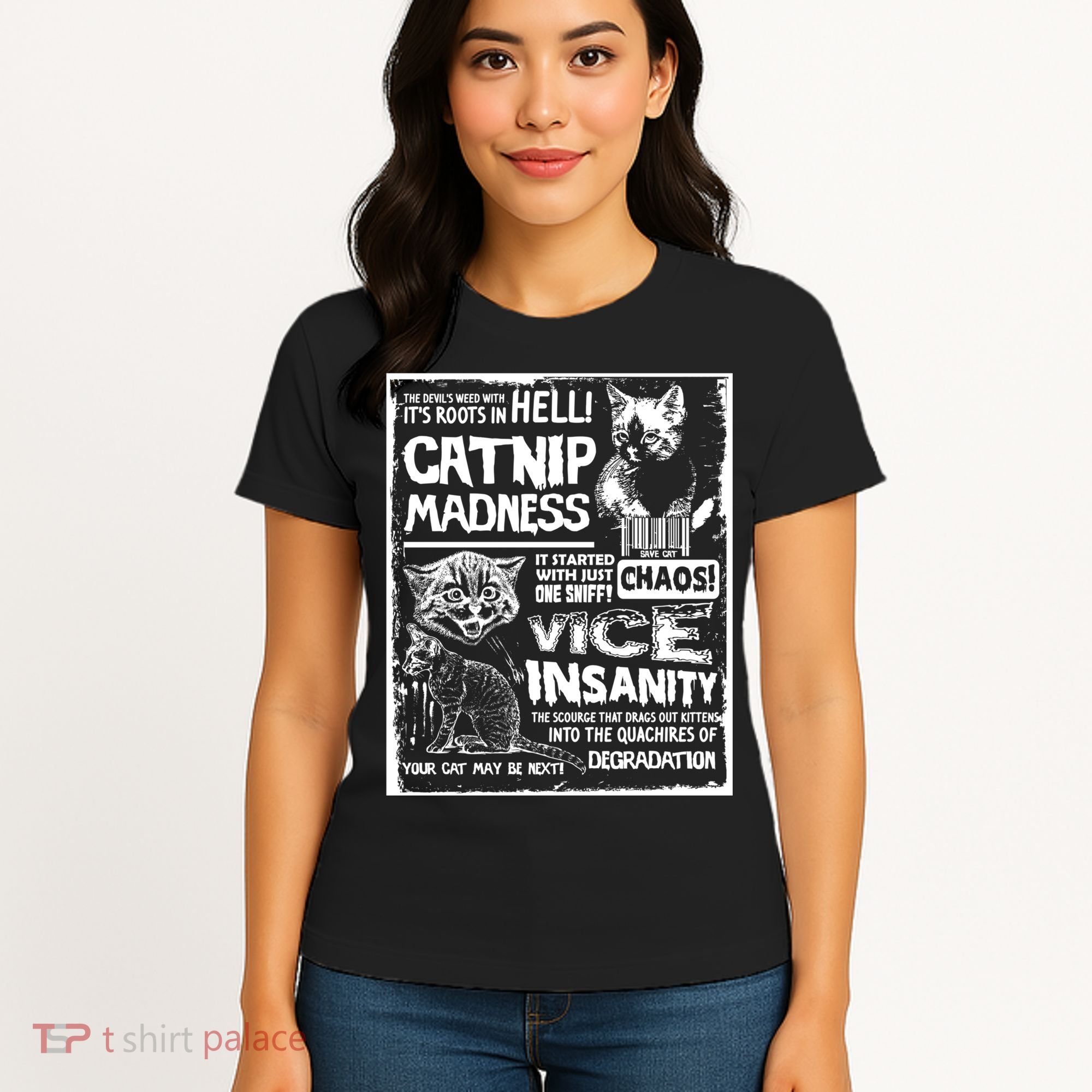 Catnip Madness Cute Kitten Cat Lover Gift For Cat Owners Women's T-Shirt