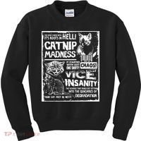 Catnip Madness Cute Kitten Cat Lover Gift For Cat Owners Kids Sweatshirt thumb 0