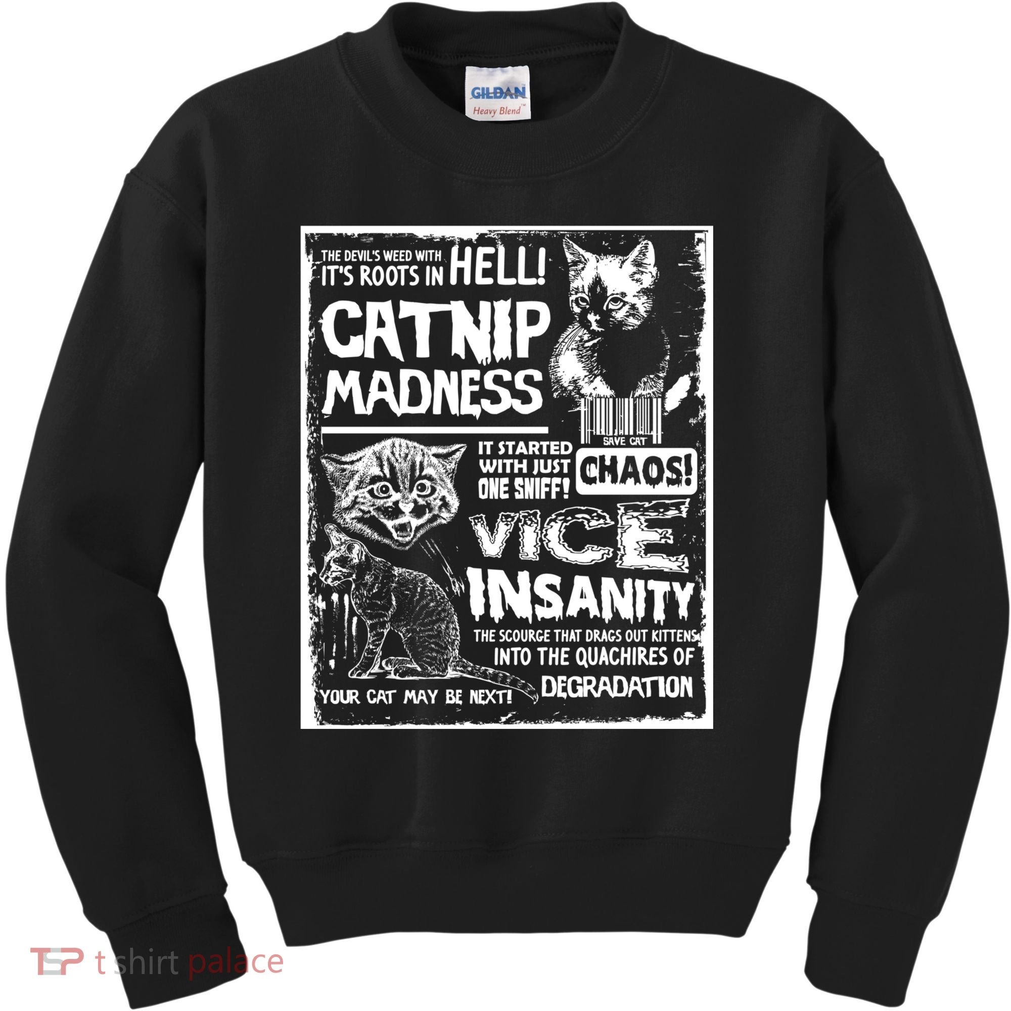 Catnip Madness Cute Kitten Cat Lover Gift For Cat Owners Kids Sweatshirt