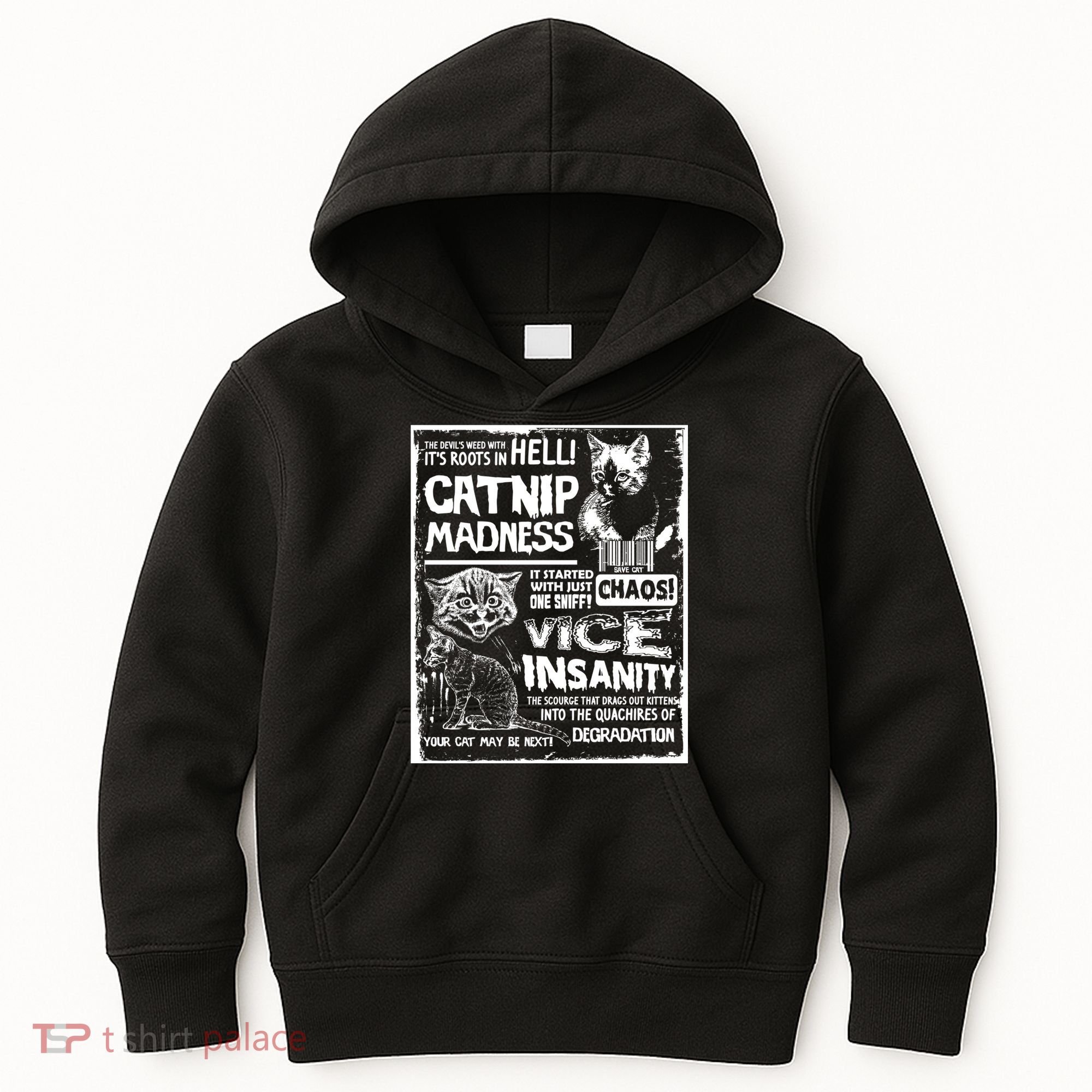 Catnip Madness Cute Kitten Cat Lover Gift For Cat Owners Kids Hoodie