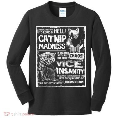Catnip Madness Cute Kitten Cat Lover Gift For Cat Owners Kids Long Sleeve Shirt
