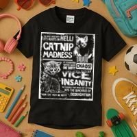 Catnip Madness Cute Kitten Cat Lover Gift For Cat Owners Kids T-Shirt thumb 3