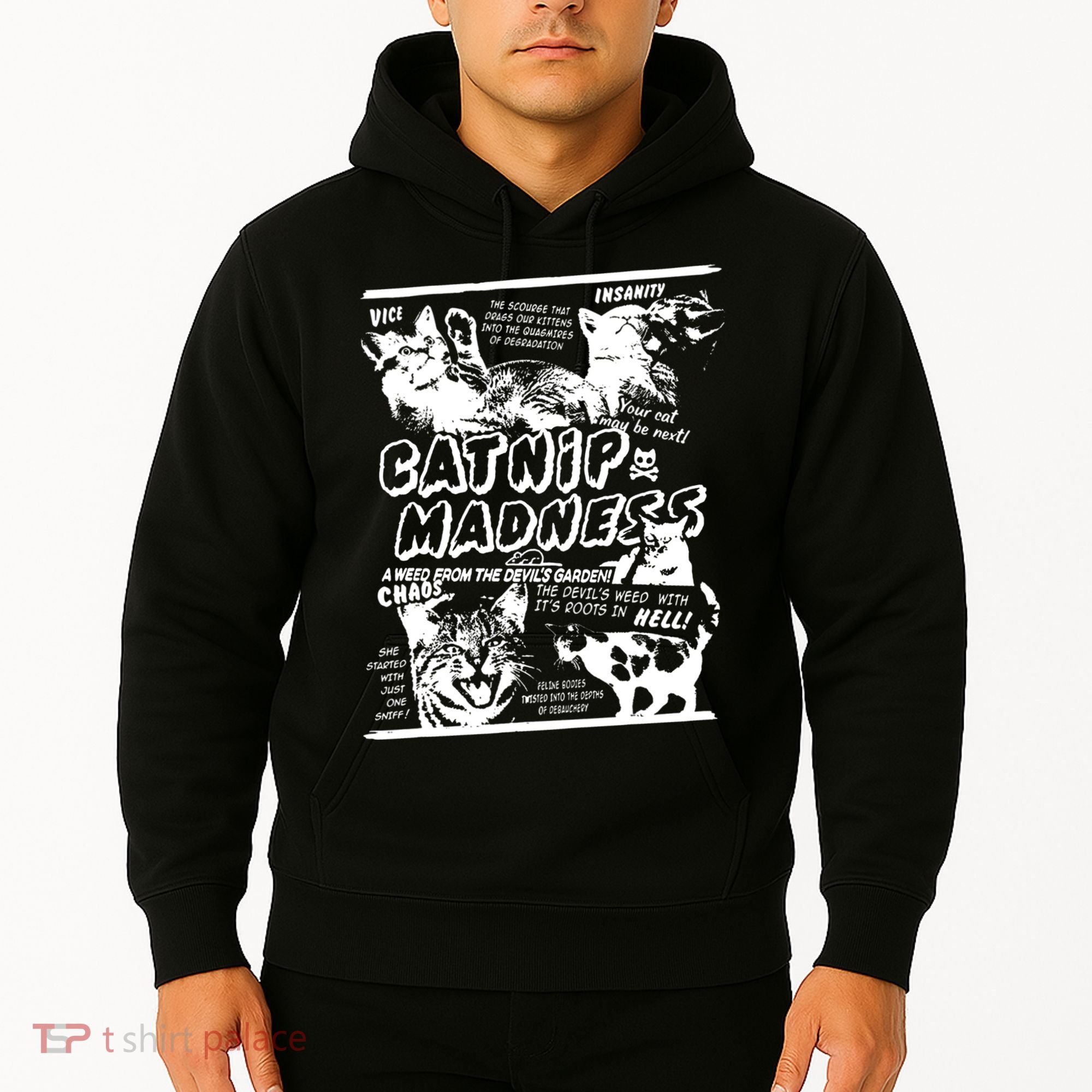 Catnip Madness Cute Kitten Cat Lover Gift For Cat Owners Hoodie