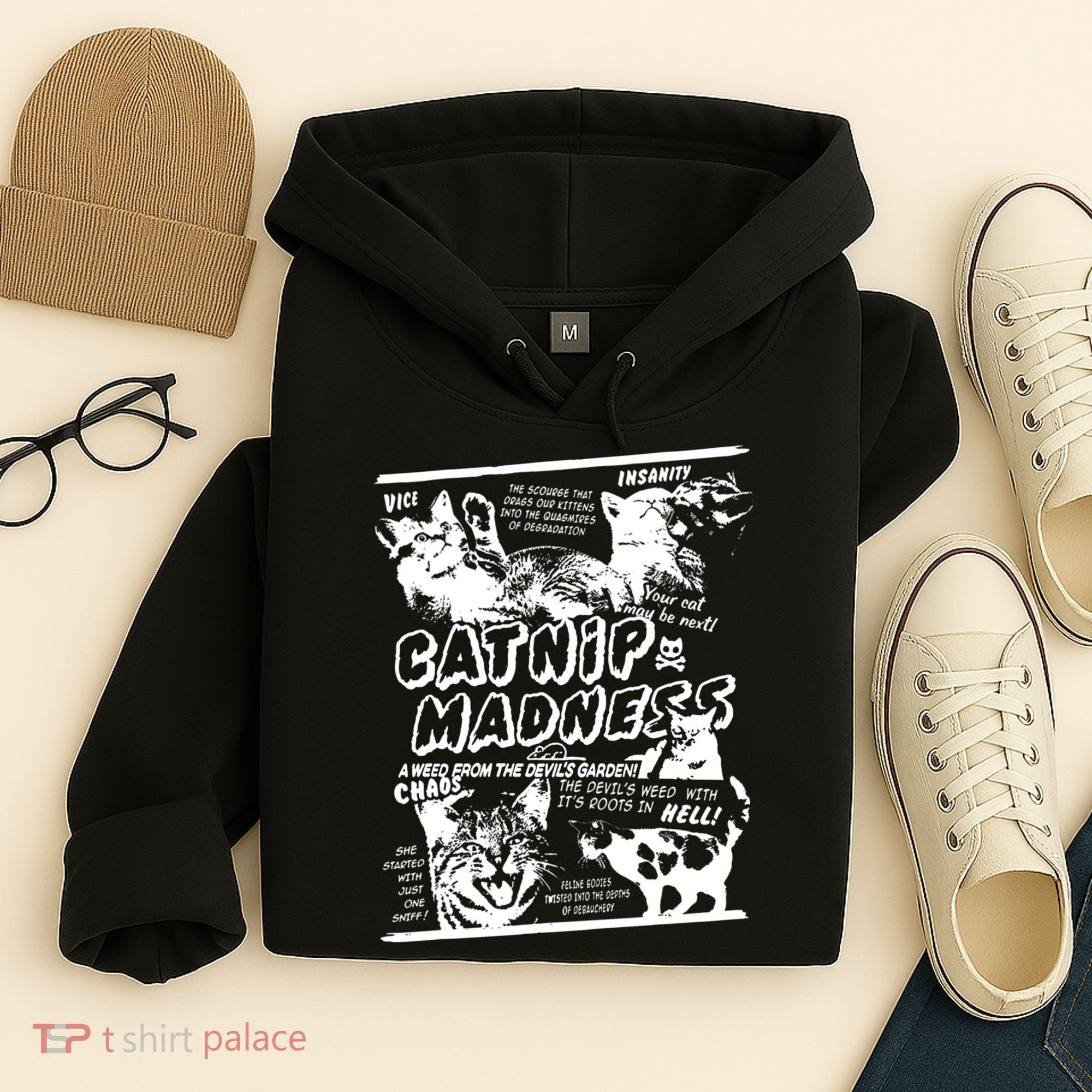 Catnip Madness Cute Kitten Cat Lover Gift For Cat Owners Hoodie