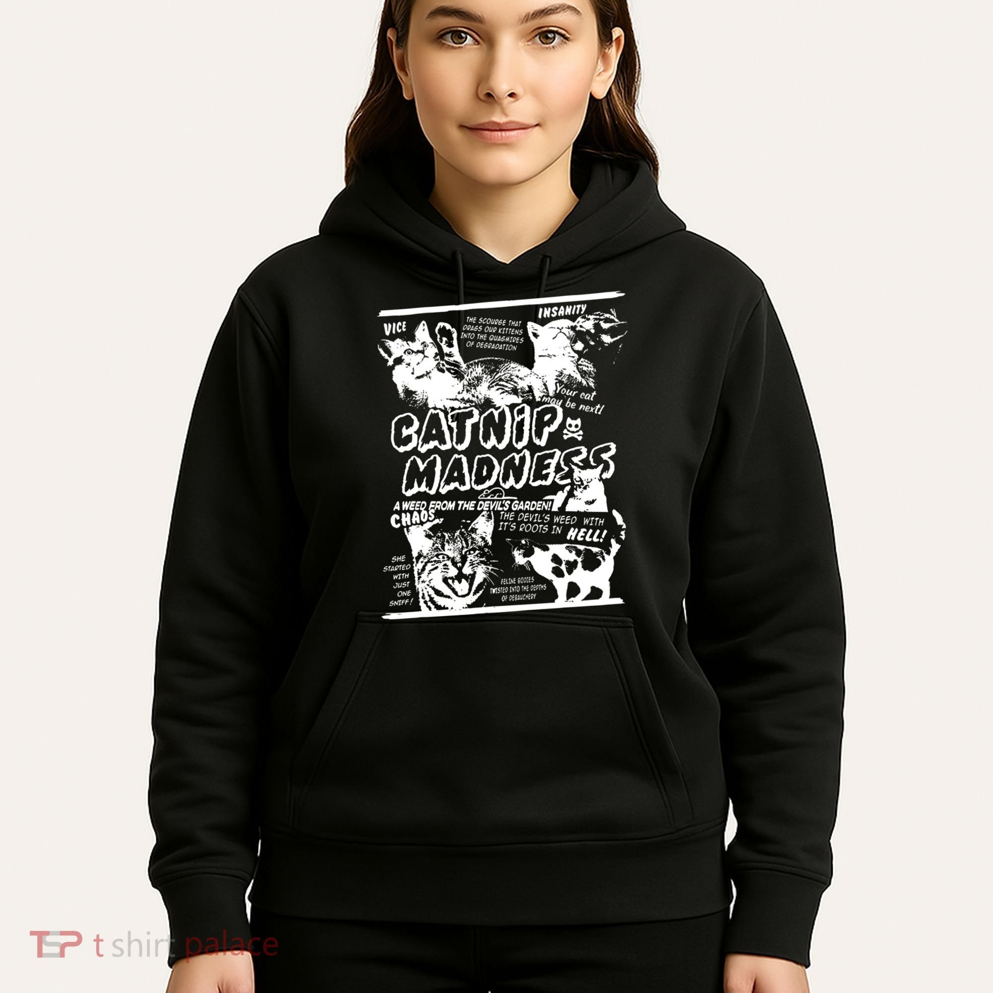 Catnip Madness Cute Kitten Cat Lover Gift For Cat Owners Hoodie