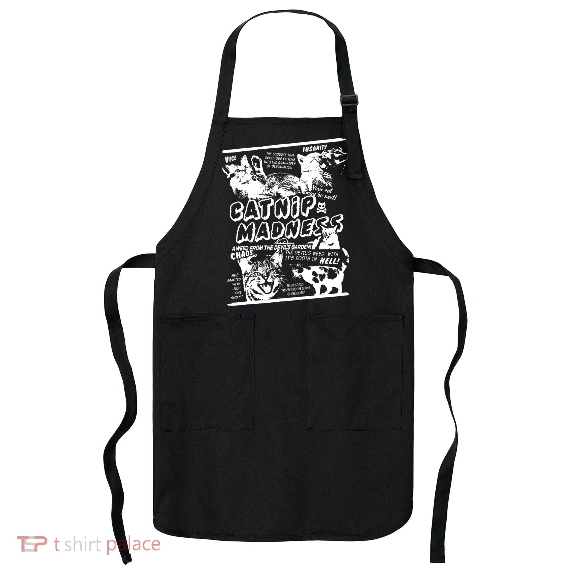 Catnip Madness Cute Kitten Cat Lover Gift For Cat Owners Apron
