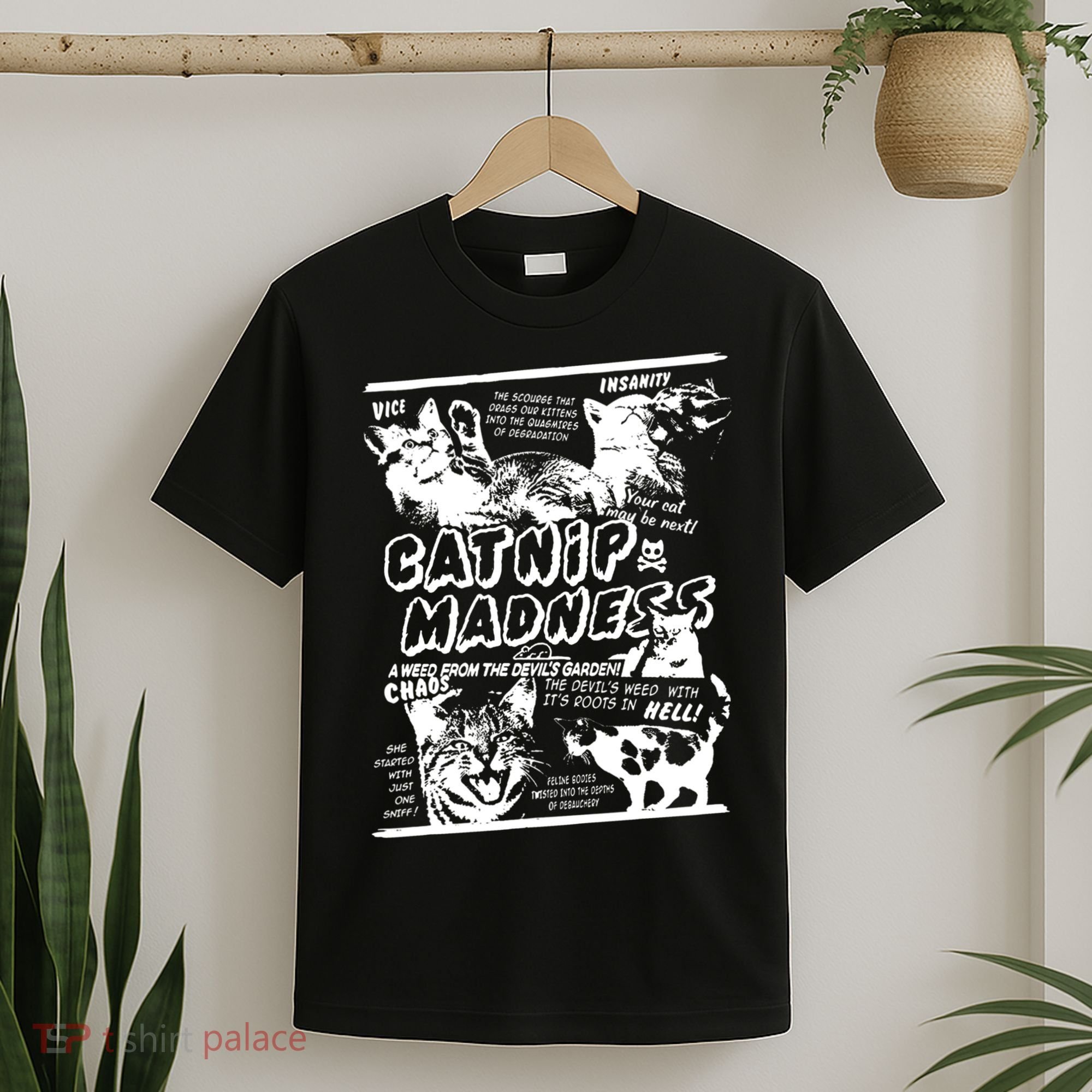 Catnip Madness Cute Kitten Cat Lover Gift For Cat Owners T-Shirt