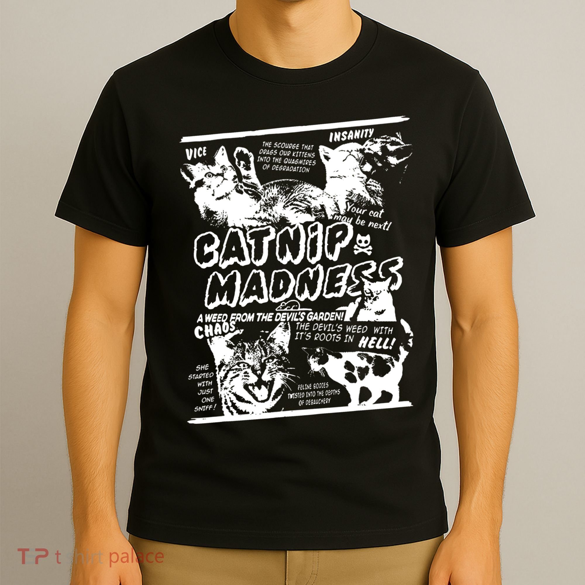 Catnip Madness Cute Kitten Cat Lover Gift For Cat Owners T-Shirt