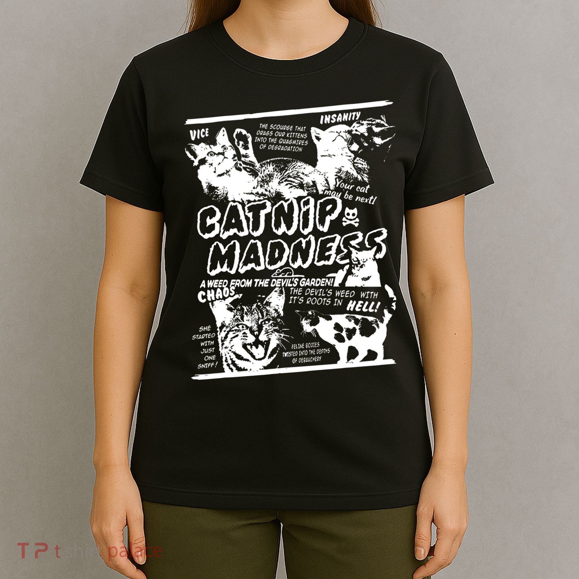 Catnip Madness Cute Kitten Cat Lover Gift For Cat Owners T-Shirt