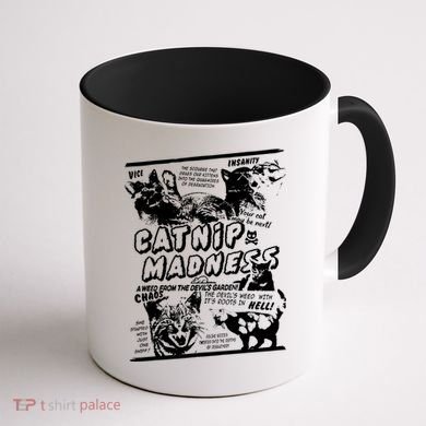 Catnip Madness Cute Kitten Cat Lover Gift For Cat Owners Coffee Mug back