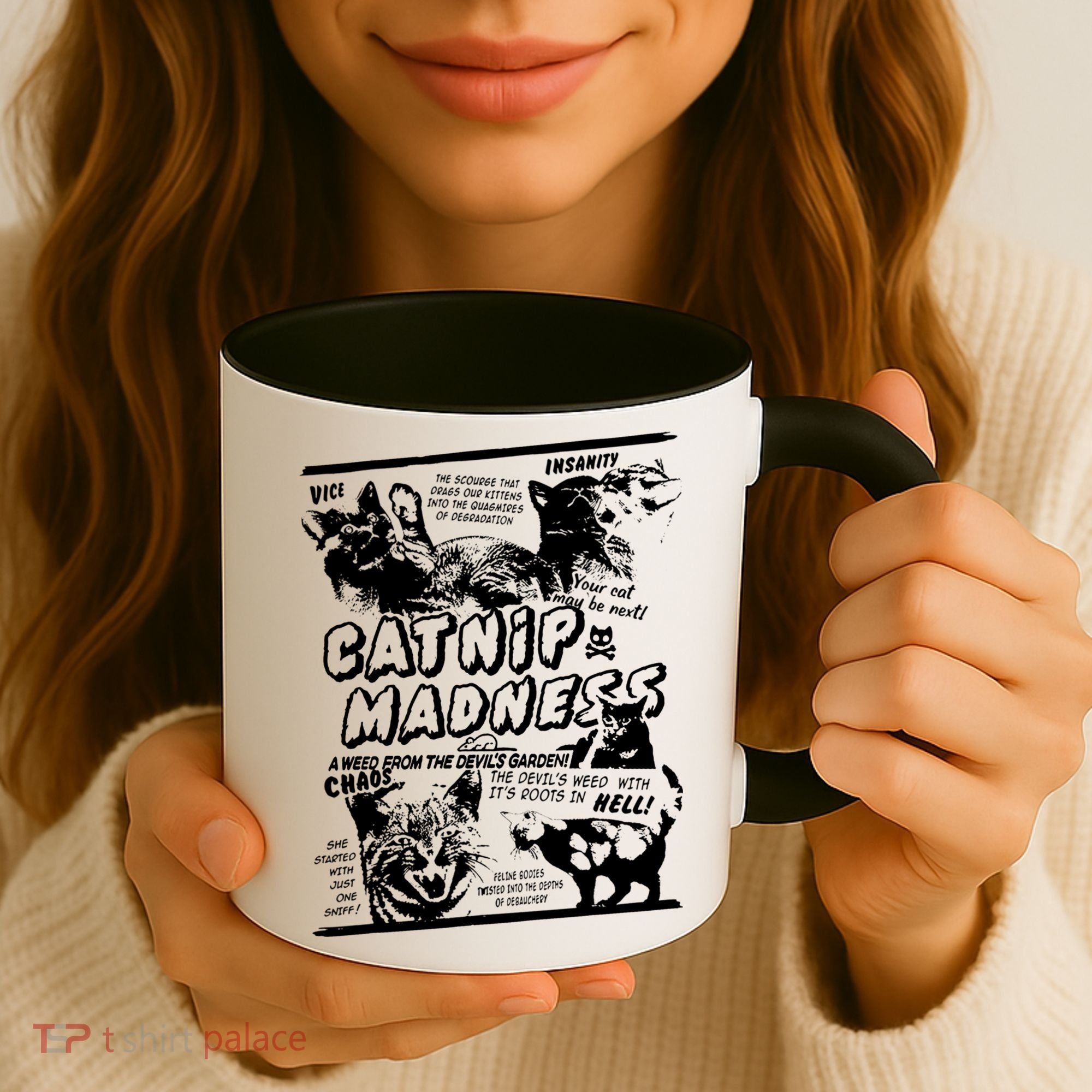 Catnip Madness Cute Kitten Cat Lover Gift For Cat Owners Coffee Mug