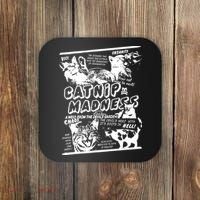 Catnip Madness Cute Kitten Cat Lover Gift For Cat Owners Coaster thumb 0