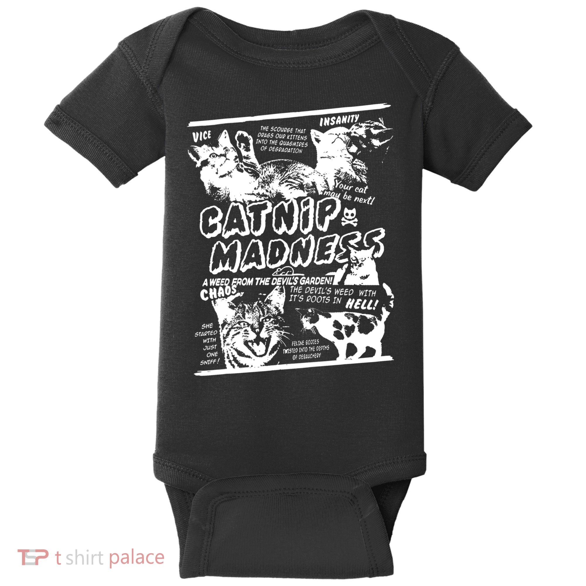 Catnip Madness Cute Kitten Cat Lover Gift For Cat Owners Baby Bodysuit