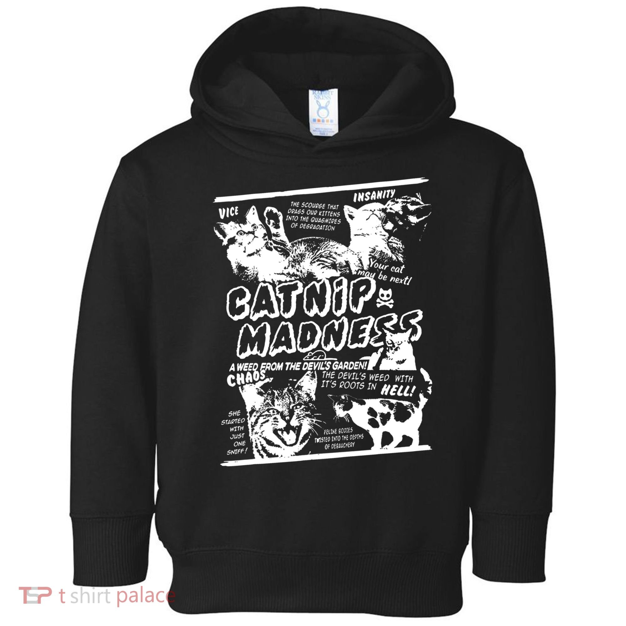Catnip Madness Cute Kitten Cat Lover Gift For Cat Owners Toddler Hoodie
