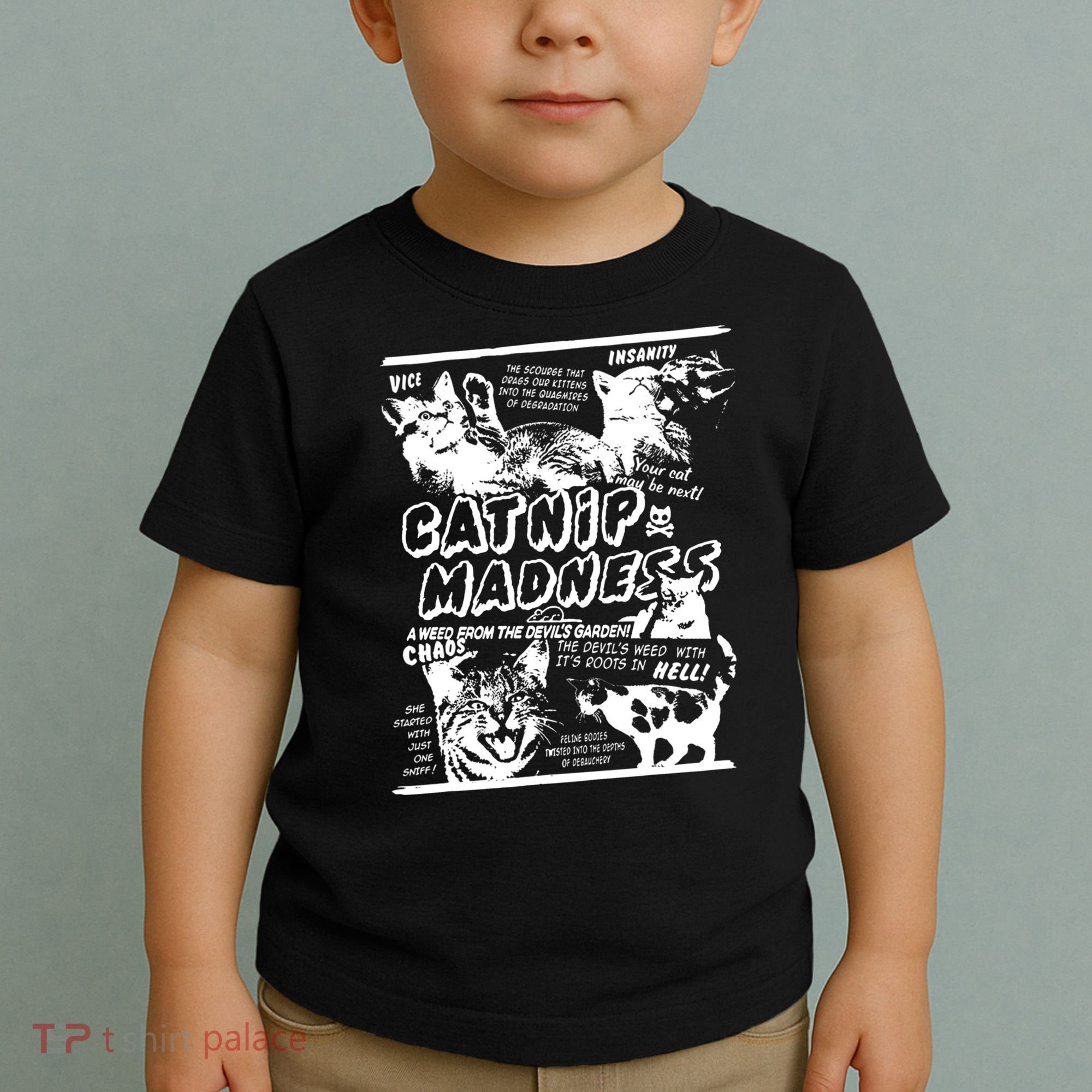 Catnip Madness Cute Kitten Cat Lover Gift For Cat Owners Toddler T-Shirt
