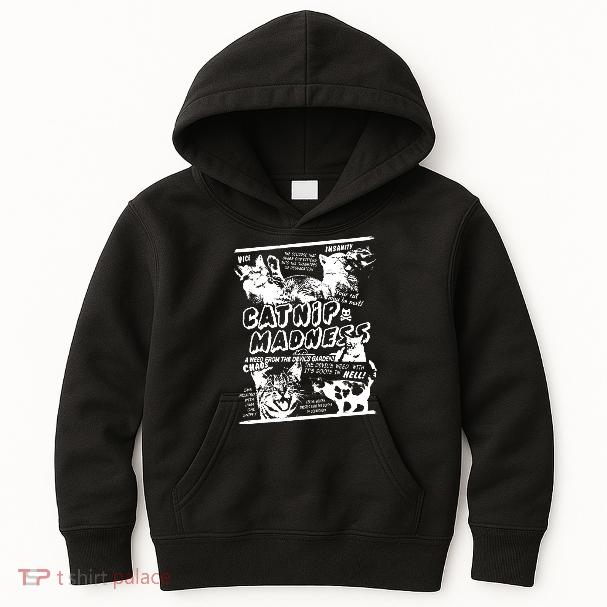 Catnip Madness Cute Kitten Cat Lover Gift For Cat Owners Kids Hoodie